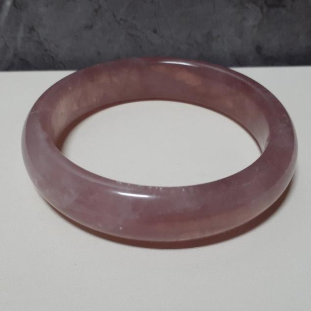 【三寶坊】天然粉晶手鐲 57圈口 馬粉手鐲 馬達加斯加粉晶 平安鐲 N390-細節圖5