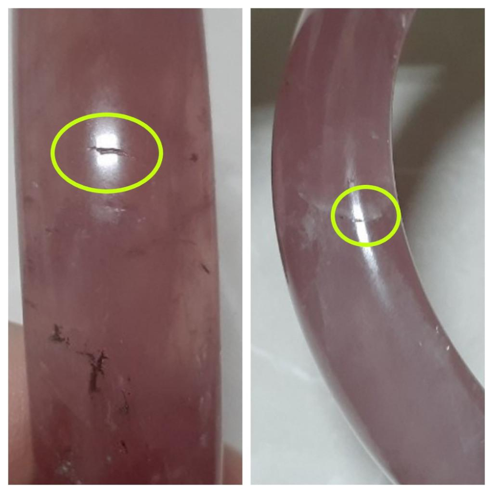【三寶坊】天然粉晶手鐲 57圈口 馬粉手鐲 馬達加斯加粉晶 平安鐲 N390-細節圖7