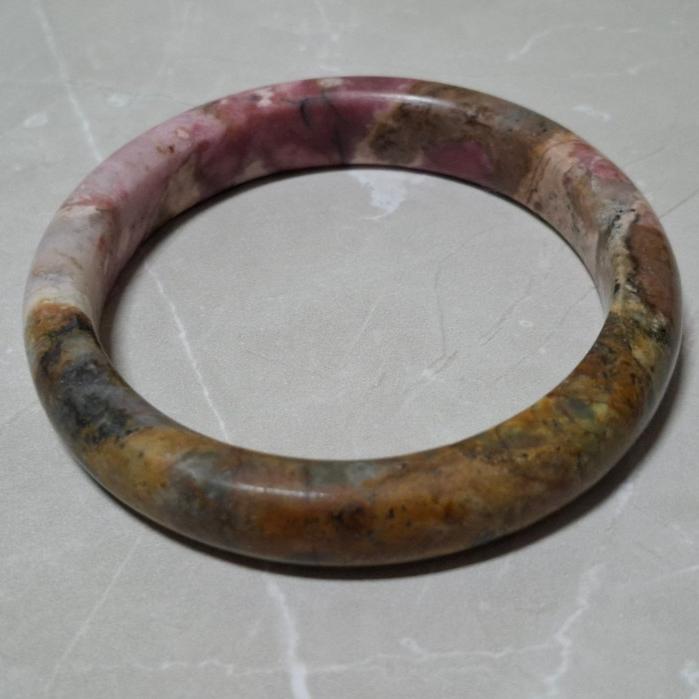 【三寶坊】薔薇手鐲 63圈口 薔薇輝手鐲 玫瑰石 平安鐲 手鐲大圈口 N445-細節圖2