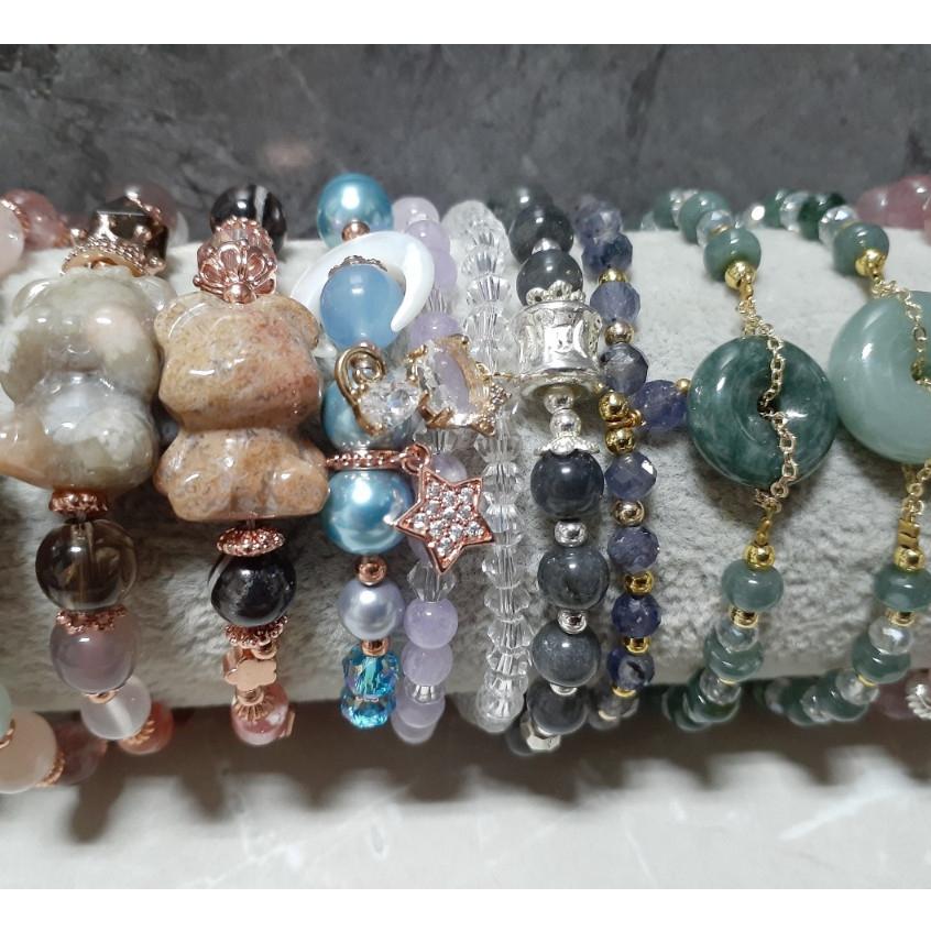 【三寶坊】天然珊瑚玉手串 和田玉 手串/手珠/手鍊/手排/手環 設計款HA24~HA39 龍蝦扣 抽拉款-細節圖2