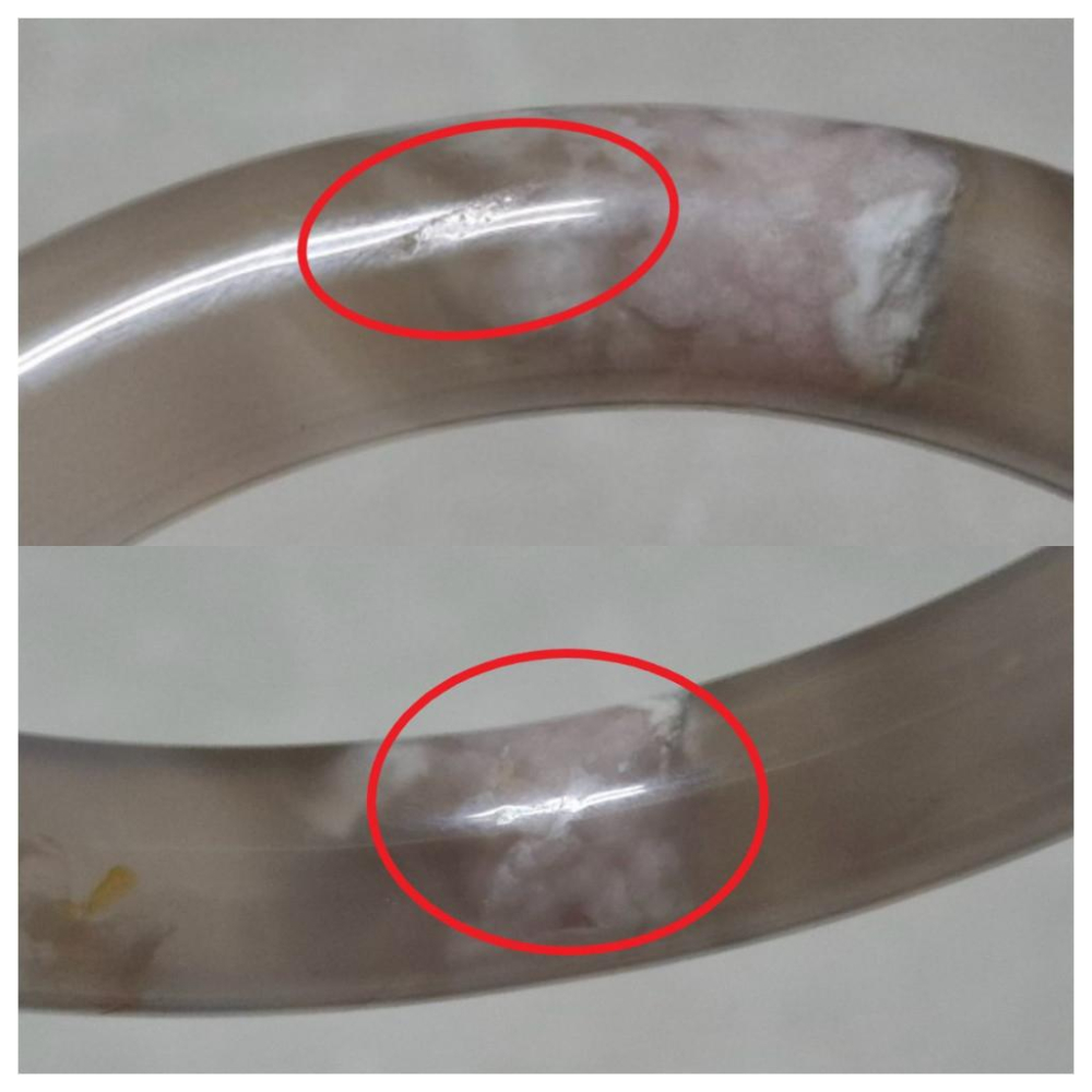 【三寶坊】天然櫻花瑪瑙手鐲 63圈口 圓條 瑪瑙手鐲大圈口 N529-細節圖8