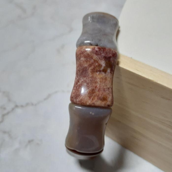 【三寶坊】天然珊瑚玉竹節手排 多寶色 珊瑚玉手牌 珊瑚玉手鍊 Y67-細節圖3