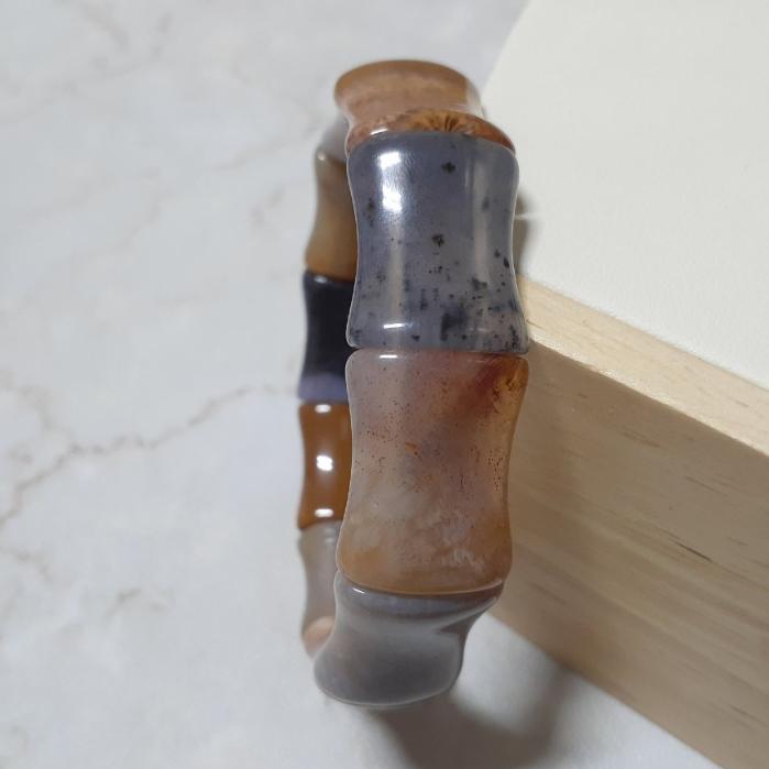 【三寶坊】天然珊瑚玉竹節手排 多寶色 珊瑚玉手牌 珊瑚玉手鍊 Y67-細節圖4