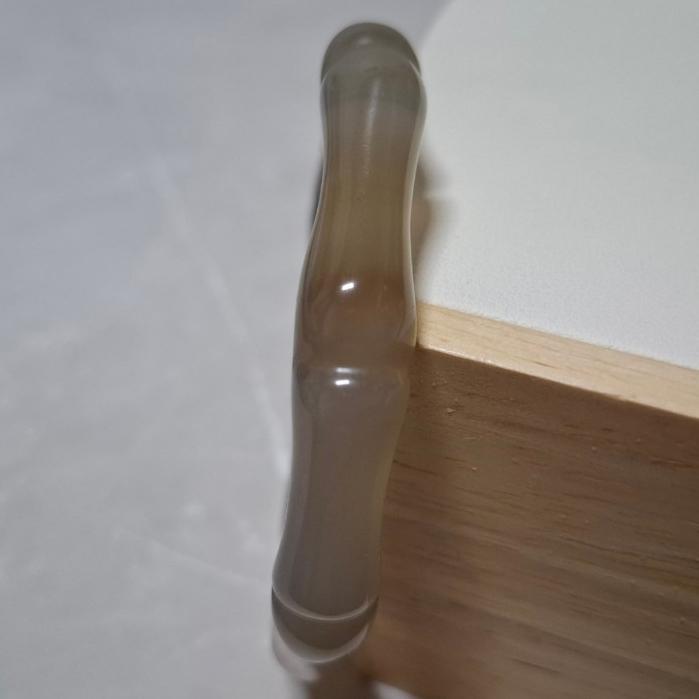 【三寶坊】天然玉髓竹節手鐲 62圈口 玉髓雕刻鐲 平安鐲 瑪瑙手鐲大圈口 N466-細節圖3