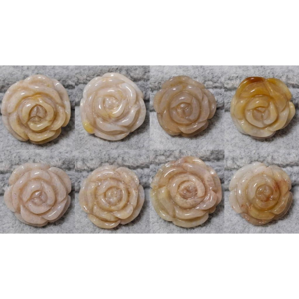 【三寶坊】珊瑚玉 玫瑰花 精品料 通孔小件 雕刻件 手作DIY材料 水晶 串珠 配件 吊墜-細節圖4