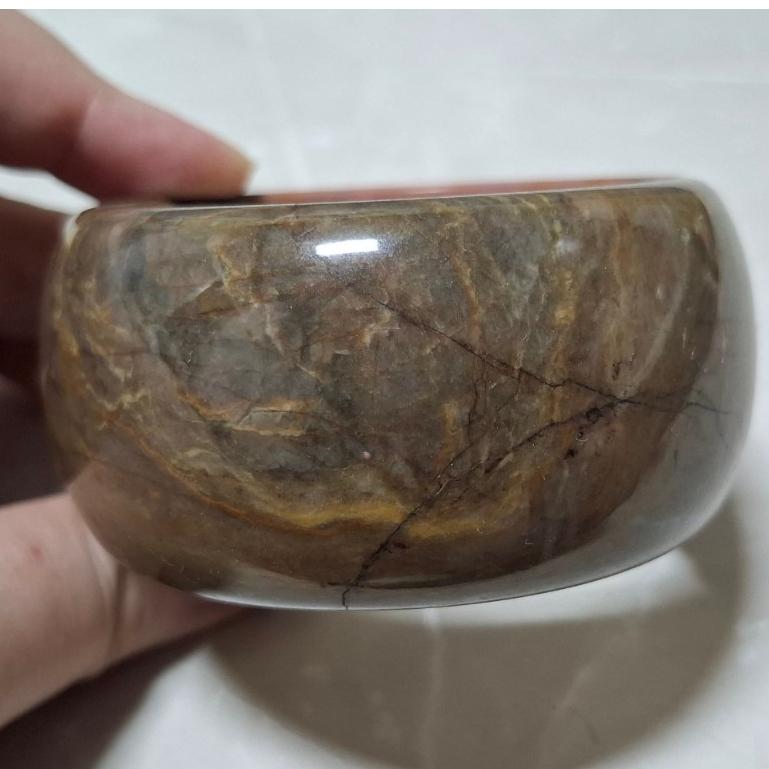 【三寶坊】薔薇手鐲 63圈口 薔薇輝手鐲 玫瑰石 寬鐲 輪胎鐲大圈口 N443-細節圖6