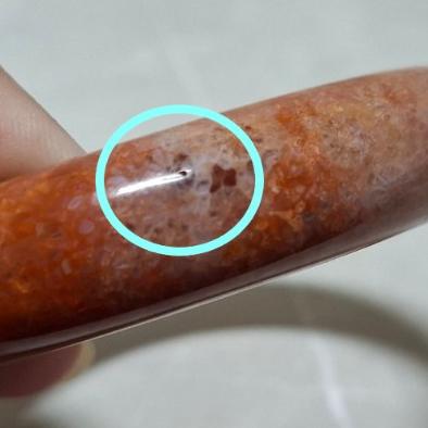 【三寶坊】天然珊瑚玉手鐲 60圈口 蕾絲花 平安鐲 手鐲大圈口 N429-細節圖7