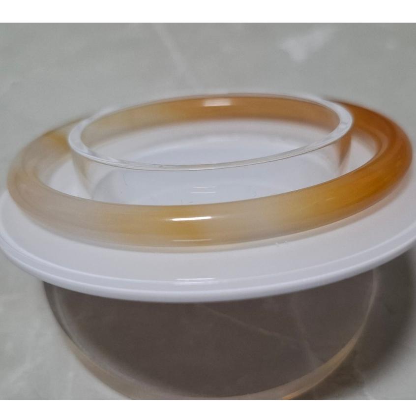 【三寶坊】天然橘玉髓手鐲 63圈口 橘冰玉髓 叮噹鐲 瑪瑙手鐲大圈口 N468-細節圖3