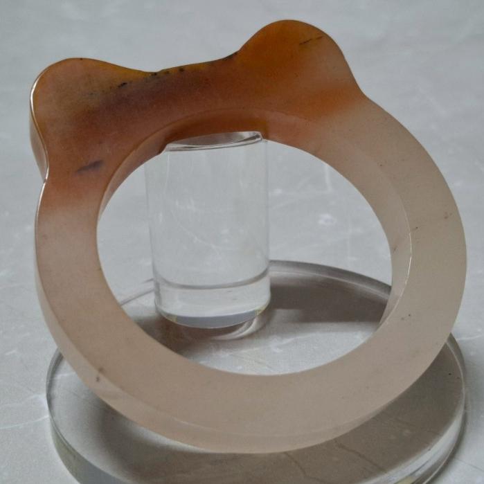 【三寶坊】天然佘太翠手鐲 55圈口 貴妃鐲 貓鐲 佘太覓緣手鐲小圈口 N548-細節圖2