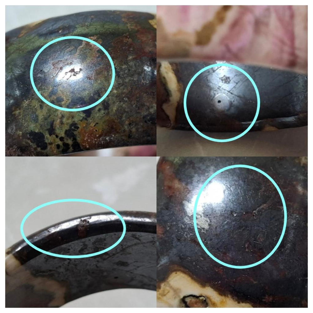 【三寶坊】薔薇手鐲 62圈口 薔薇輝手鐲 玫瑰石 寬鐲 輪胎鐲大圈口 N447-細節圖7