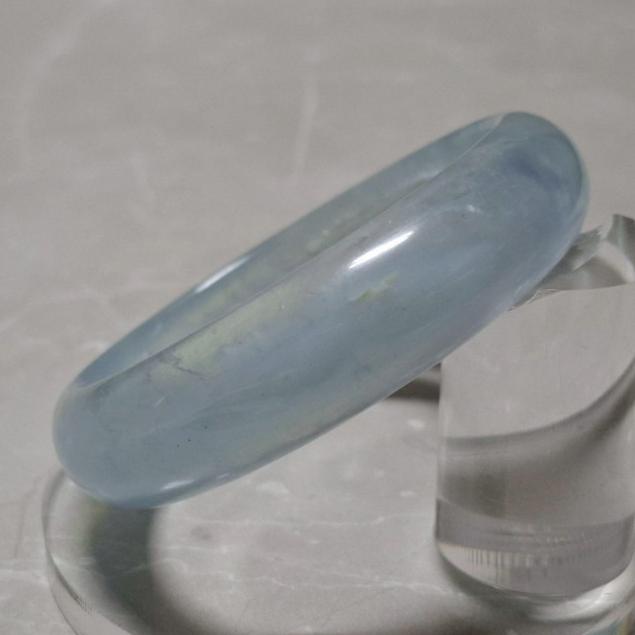 【三寶坊】天然海藍寶手鐲 60圈口 藍天白雲 平安鐲大圈口 N546-細節圖3