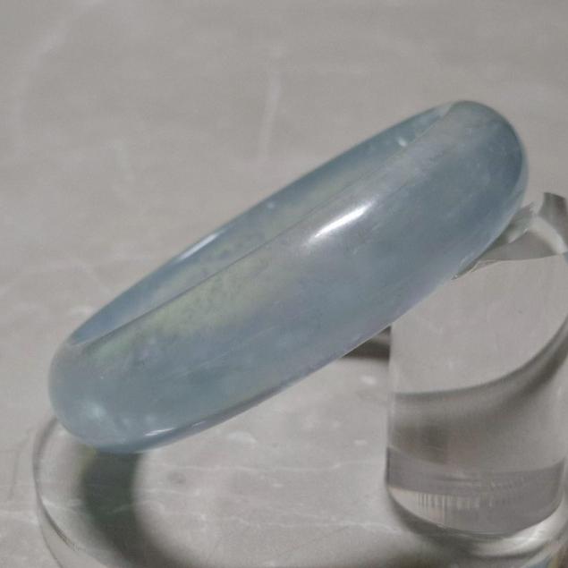 【三寶坊】天然海藍寶手鐲 60圈口 藍天白雲 平安鐲大圈口 N546-細節圖4