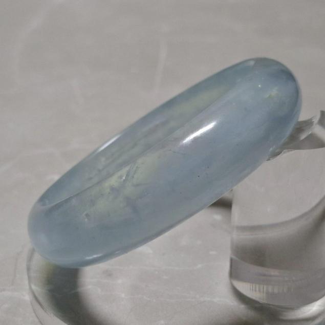 【三寶坊】天然海藍寶手鐲 60圈口 藍天白雲 平安鐲大圈口 N546-細節圖6