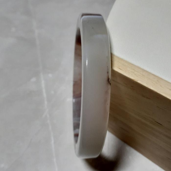 【三寶坊】天然波斯瑪瑙手鐲 55圈口 方鐲 蠶絲瑪瑙手鐲小圈口 N421-細節圖3