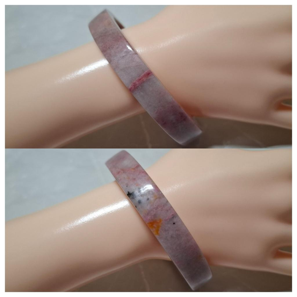 【三寶坊】薔薇手鐲 63圈口 薔薇輝手鐲 玫瑰石 平安鐲 方鐲大圈口 N452-細節圖8