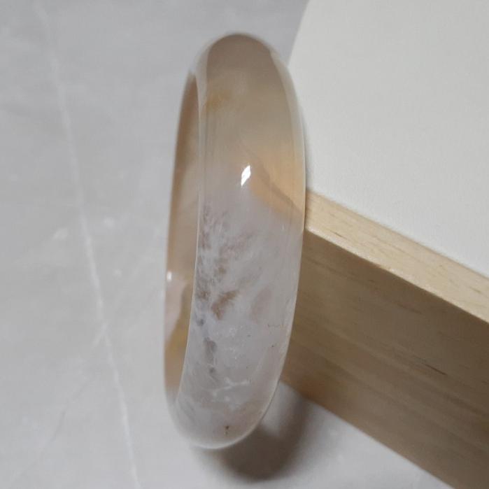 【三寶坊】天然櫻花瑪瑙手鐲 57圈口 平安鐲 瑪瑙手鐲小圈口 N419-細節圖2