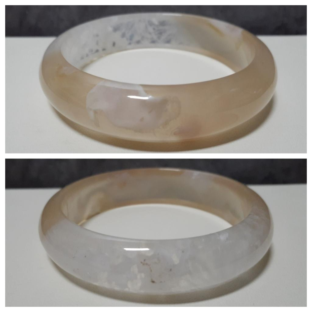 【三寶坊】天然櫻花瑪瑙手鐲 57圈口 平安鐲 瑪瑙手鐲小圈口 N419-細節圖5