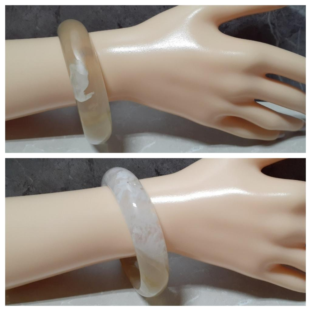 【三寶坊】天然櫻花瑪瑙手鐲 57圈口 平安鐲 瑪瑙手鐲小圈口 N419-細節圖7