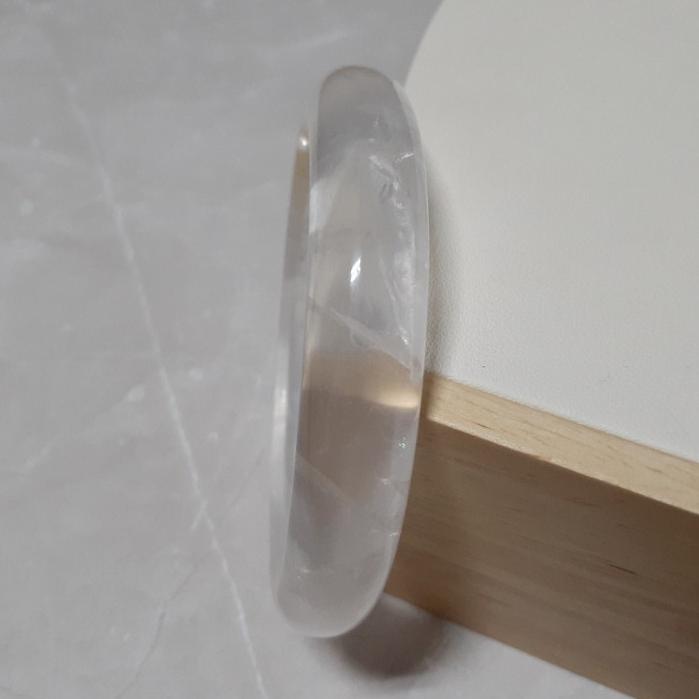 【三寶坊】天然白水晶手鐲 63圈口 NG鐲 平安鐲 白阿賽手鐲大圈口 N408-細節圖3