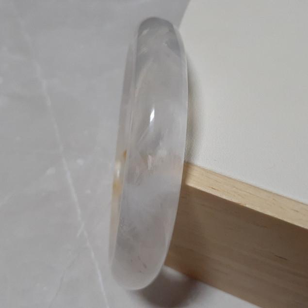 【三寶坊】天然白水晶手鐲 63圈口 NG鐲 平安鐲 白阿賽手鐲大圈口 N408-細節圖4