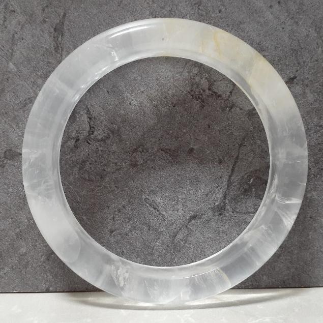 【三寶坊】天然白水晶手鐲 63圈口 NG鐲 平安鐲 白阿賽手鐲大圈口 N408-細節圖5