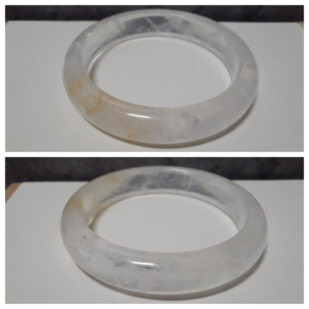 【三寶坊】天然白水晶手鐲 63圈口 NG鐲 平安鐲 白阿賽手鐲大圈口 N408-細節圖7