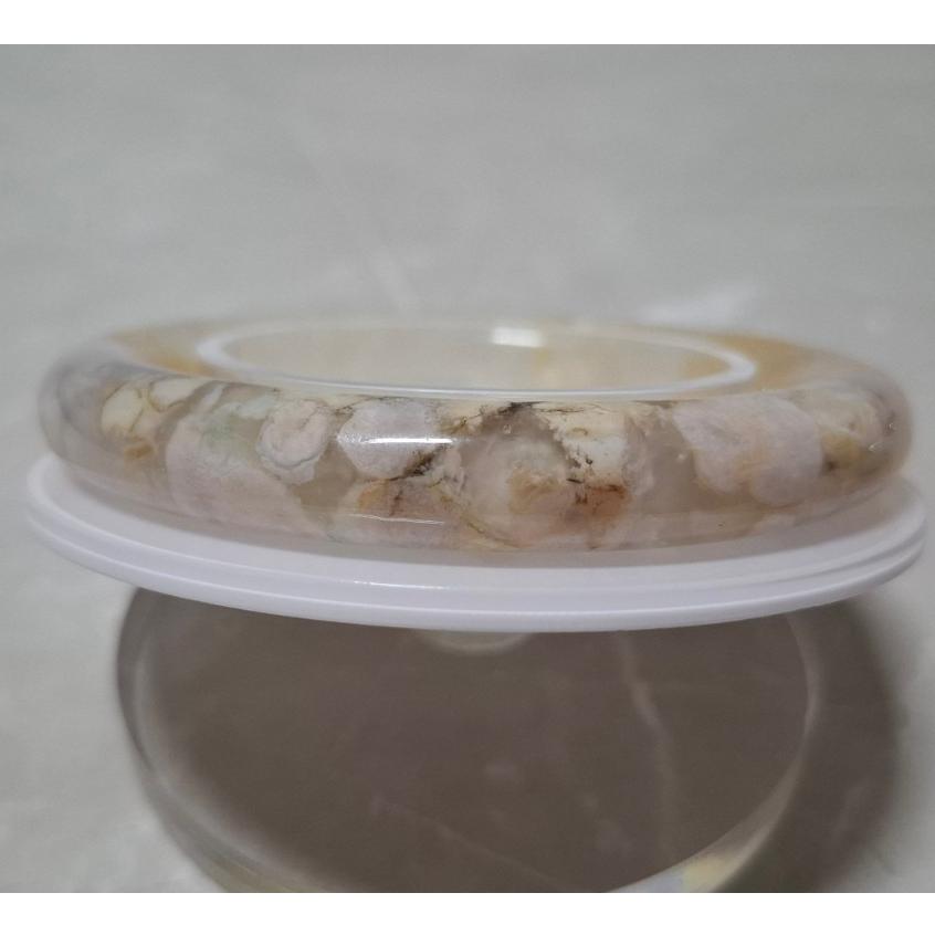 【三寶坊】天然櫻花瑪瑙手鐲 57圈口 圓條 瑪瑙手鐲大圈口 N488-細節圖3