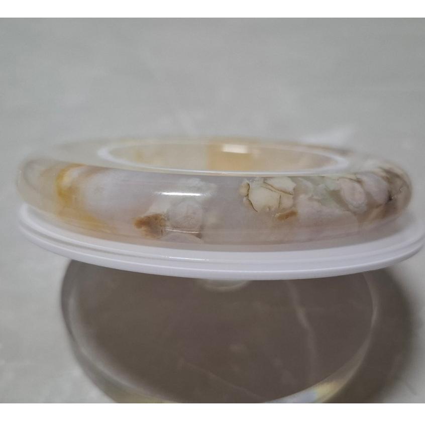 【三寶坊】天然櫻花瑪瑙手鐲 57圈口 圓條 瑪瑙手鐲大圈口 N488-細節圖4