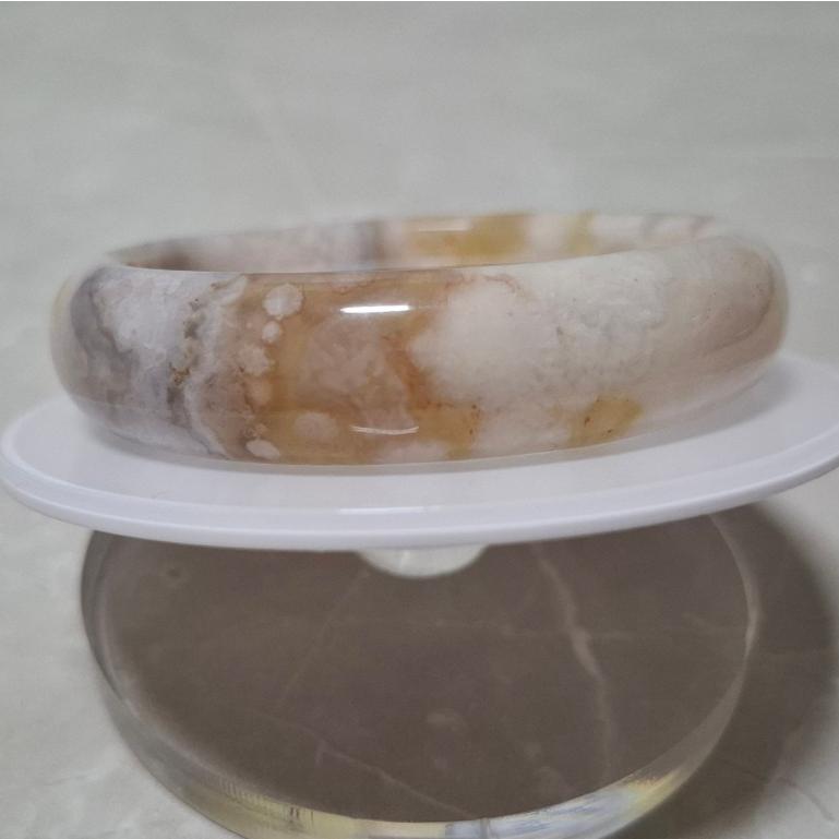 【三寶坊】天然櫻花瑪瑙手鐲 54圈口 平安鐲 瑪瑙手鐲小圈口 N493-細節圖6