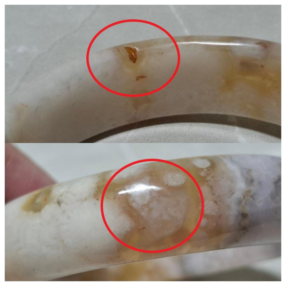 【三寶坊】天然櫻花瑪瑙手鐲 54圈口 平安鐲 瑪瑙手鐲小圈口 N493-細節圖7