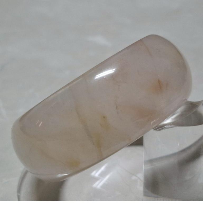 【三寶坊】天然金絲玉手鐲 55圈口 桃花釀 寬鐲 手鐲小圈口 N556-細節圖4