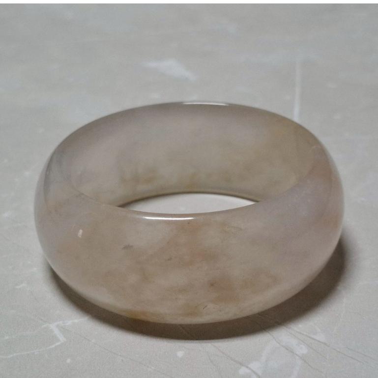 【三寶坊】天然金絲玉手鐲 55圈口 桃花釀 寬鐲 手鐲小圈口 N556-細節圖5