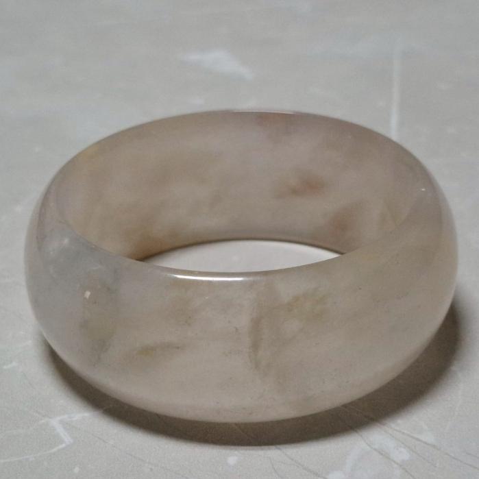 【三寶坊】天然金絲玉手鐲 55圈口 桃花釀 寬鐲 手鐲小圈口 N556-細節圖6