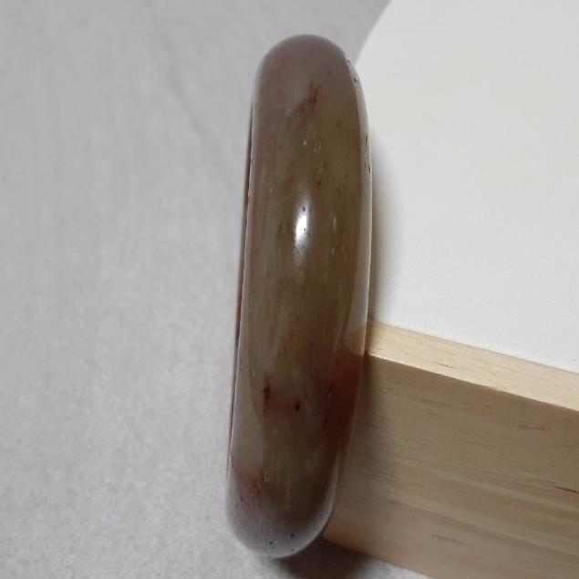 【三寶坊】天然佘太翠手鐲 62圈口 佘太踏雪尋梅 平安鐲 手鐲大圈口 N373-細節圖3