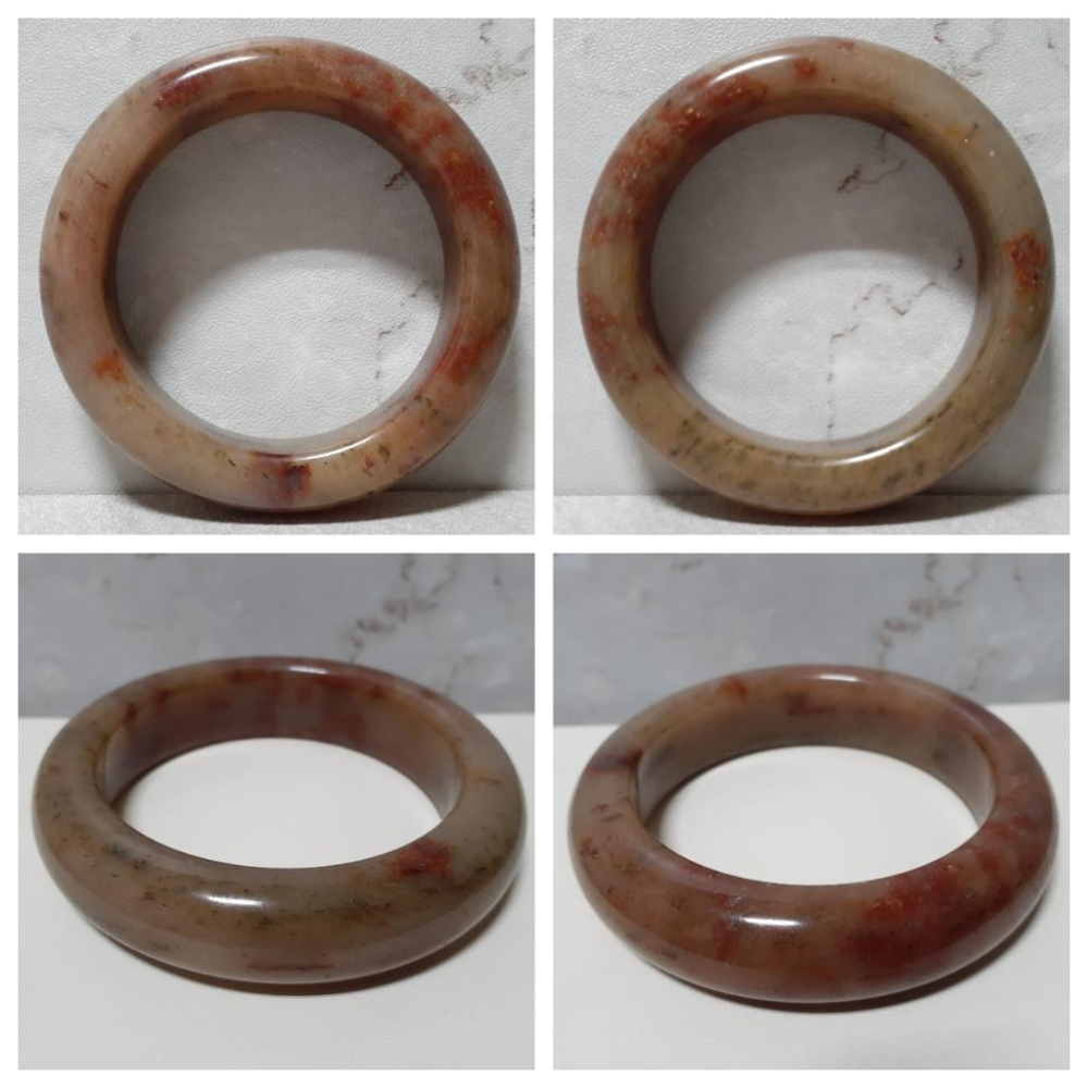 【三寶坊】天然佘太翠手鐲 62圈口 佘太踏雪尋梅 平安鐲 手鐲大圈口 N375-細節圖5