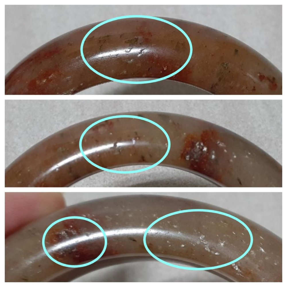 【三寶坊】天然佘太翠手鐲 62圈口 佘太踏雪尋梅 平安鐲 手鐲大圈口 N375-細節圖6