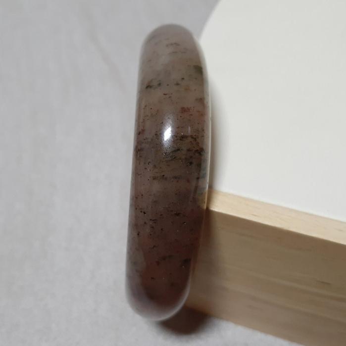 【三寶坊】天然佘太翠手鐲 62圈口 佘太踏雪尋梅 平安鐲 手鐲大圈口 N378-細節圖2