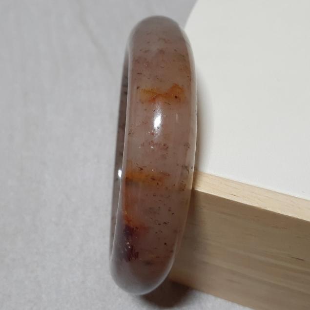 【三寶坊】天然佘太翠手鐲 62圈口 佘太踏雪尋梅 平安鐲 手鐲大圈口 N378-細節圖4