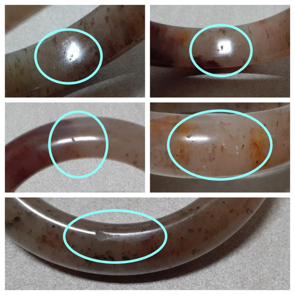 【三寶坊】天然佘太翠手鐲 62圈口 佘太踏雪尋梅 平安鐲 手鐲大圈口 N378-細節圖6