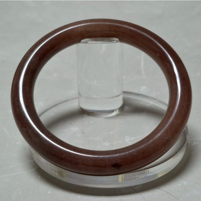 【三寶坊】天然佘太翠手鐲 62圈口 圓條 佘太草莓醬手鐲大圈口 N554-細節圖2