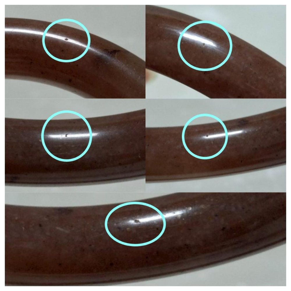 【三寶坊】天然佘太翠手鐲 62圈口 圓條 佘太草莓醬手鐲大圈口 N554-細節圖7