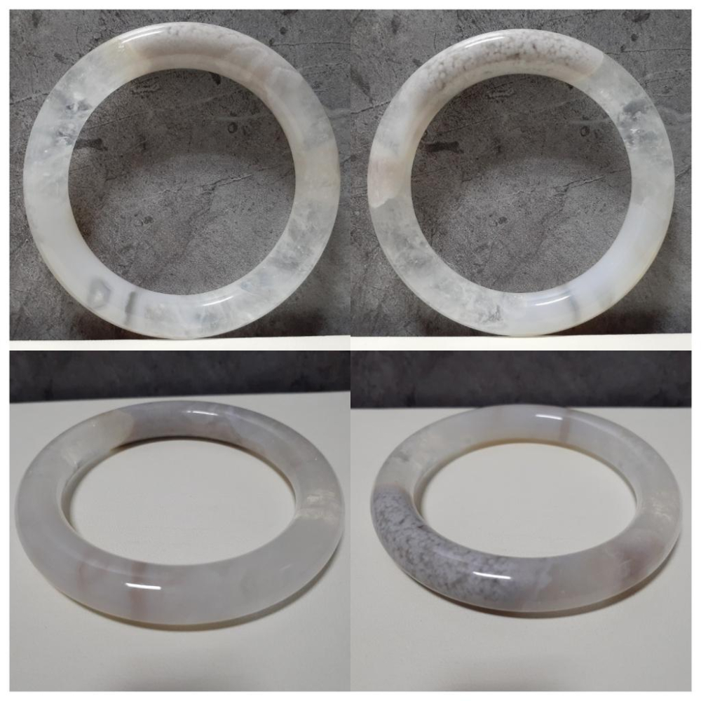 【三寶坊】天然櫻花瑪瑙手鐲 57圈口 圓條 瑪瑙手鐲小圈口 N417-細節圖6