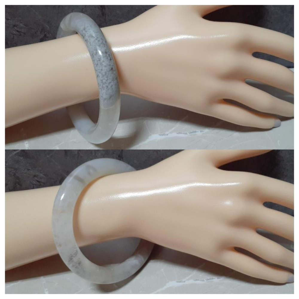 【三寶坊】天然櫻花瑪瑙手鐲 57圈口 圓條 瑪瑙手鐲小圈口 N417-細節圖8