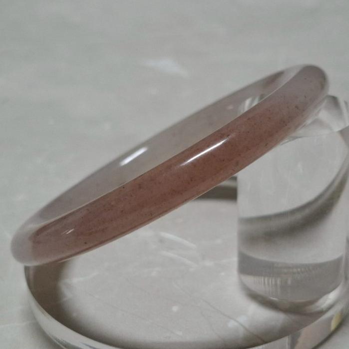 【三寶坊】天然佘太翠手鐲 63圈口 圓條 佘太草莓醬手鐲大圈口 N551-細節圖3