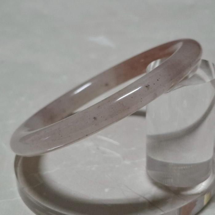 【三寶坊】天然佘太翠手鐲 63圈口 圓條 佘太草莓醬手鐲大圈口 N551-細節圖5