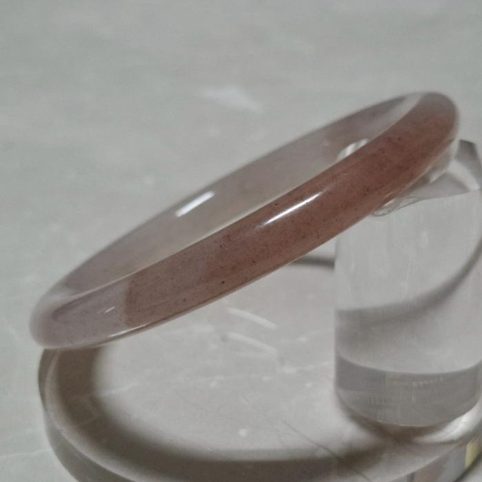 【三寶坊】天然佘太翠手鐲 63圈口 圓條 佘太草莓醬手鐲大圈口 N551-細節圖6