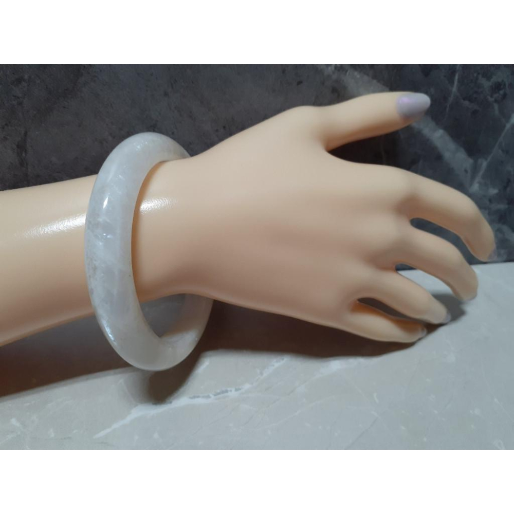 【三寶坊】天然月光石手鐲 藍月光 55圈口 平安鐲小圈口 N425-細節圖8