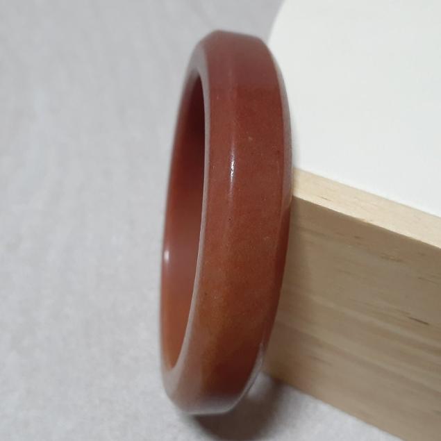 【三寶坊】天然佘太翠手鐲 56圈口 佘太紅 平安鐲 宮廷鐲 手鐲小圈口 N304-細節圖3