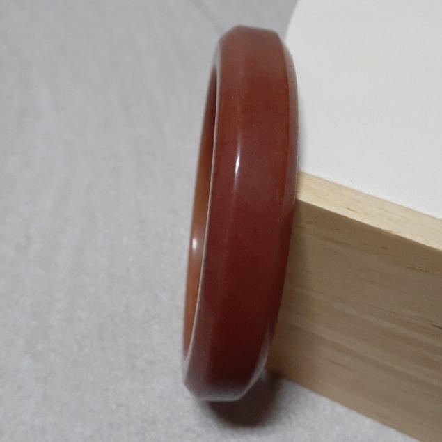 【三寶坊】天然佘太翠手鐲 56圈口 佘太紅 平安鐲 宮廷鐲 手鐲小圈口 N304-細節圖6