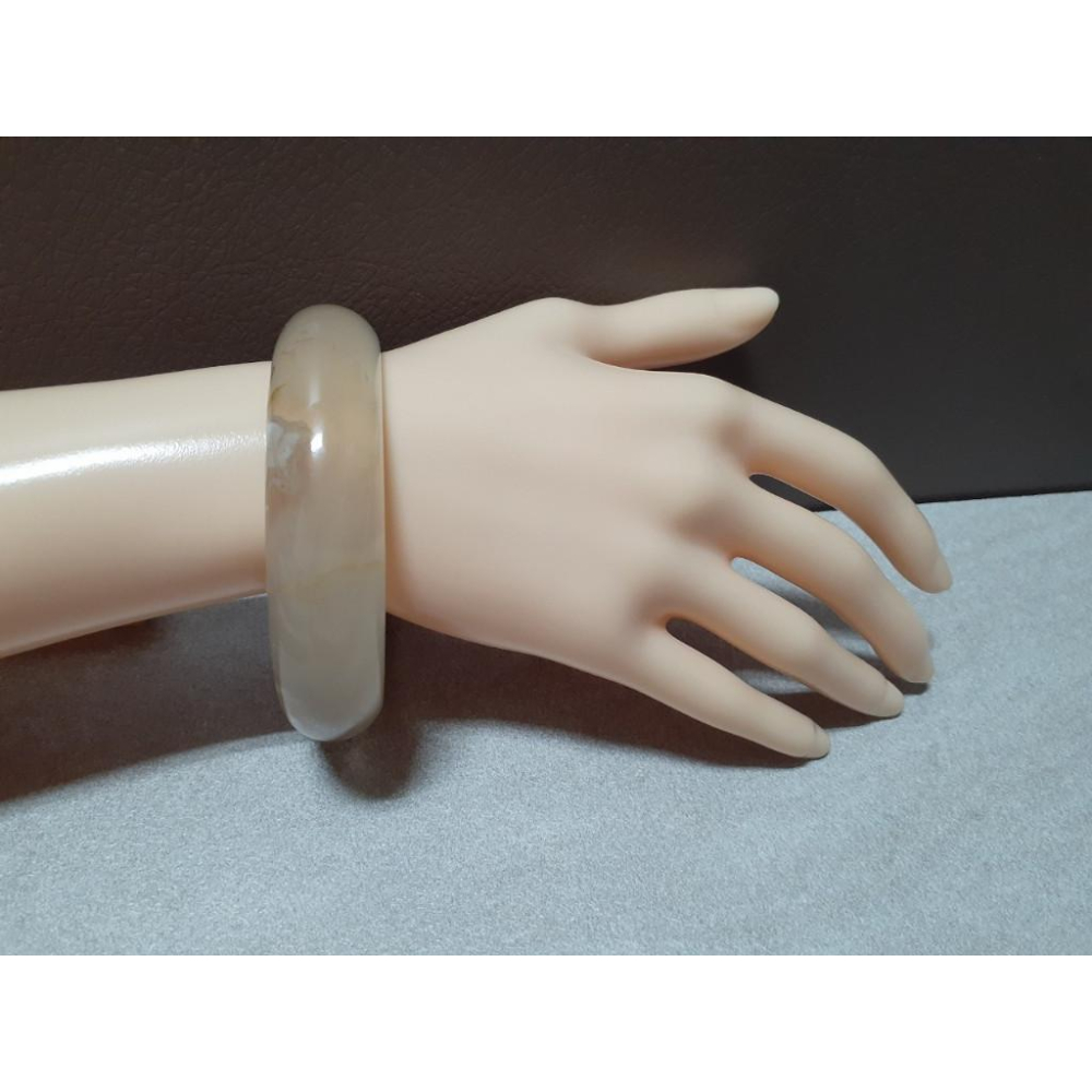 【三寶坊】天然櫻花瑪瑙手鐲 62圈口 牛血紅 綠櫻花瑪瑙 平安鐲 手鐲大圈口 N114-細節圖9